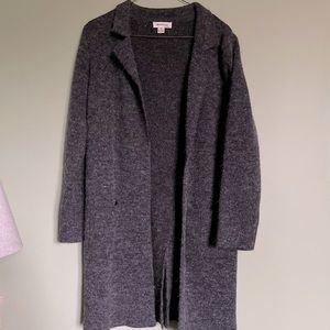 Grey Blazer Cardigan